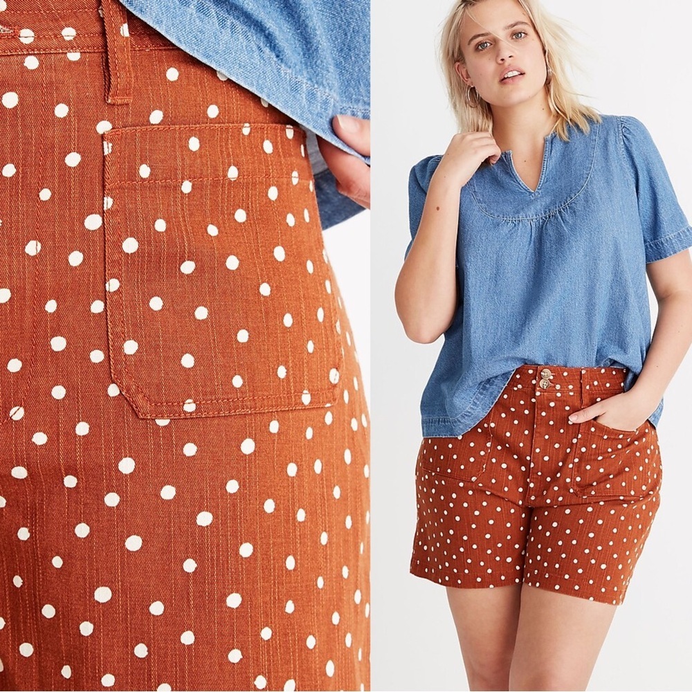 Madewell Rust Polka Dot Women Shorts